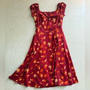 Collectif Hedgehogs and Leaves Dolores Doll Dress